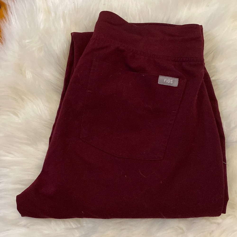 Figs Zamora Joggers in Burgundy Xsmall Petite